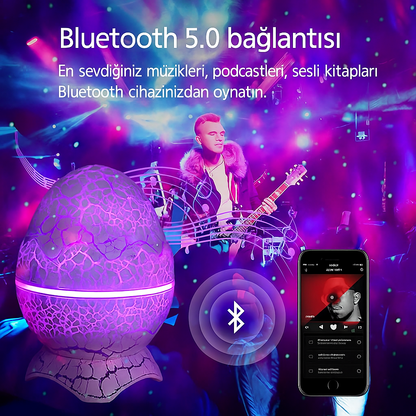 Galaxy Egg Lamp Sesli ve Işıklı Bluetooth Cihazı