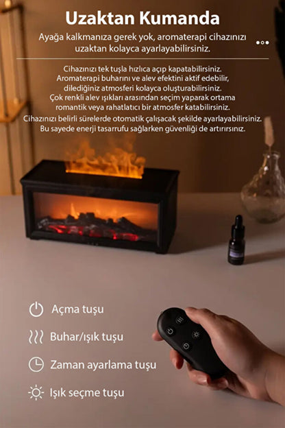 Işıklı Alev Efektli Hava Nemlendirici
