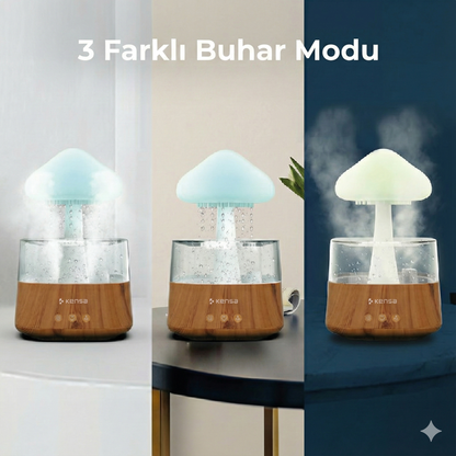 Mantar Tasarımlı Ultrasonik Hava Nemlendirici ve Aroma Difüzörü
