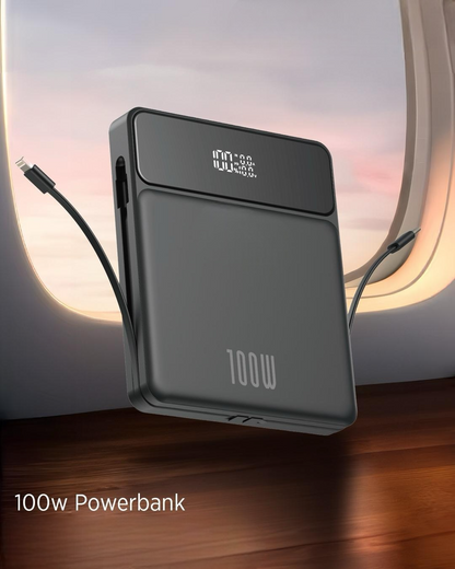 100W Powerbank | Laptop, Tablet ve Telefon Uyumlu Süper Hızlı Taşınabilir Şarj Cihazı