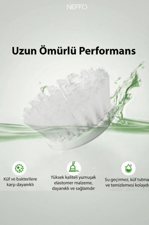 Şarjlı Çok Amaçlı Döner Temizlik Fırçası 5 Başlıklı